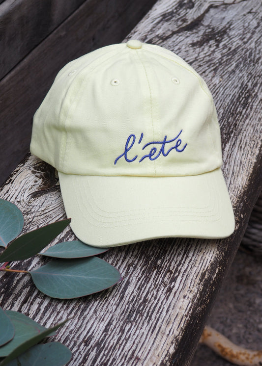 casquette Colette L'ÉTÉ jaune pastel
