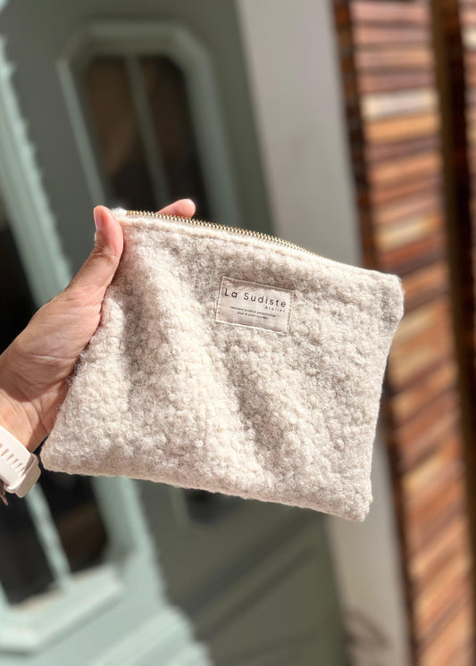 pochette louise petit format moumoute écru