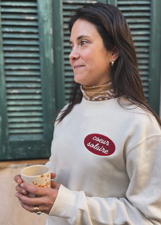 sweat-shirt coeur solaire