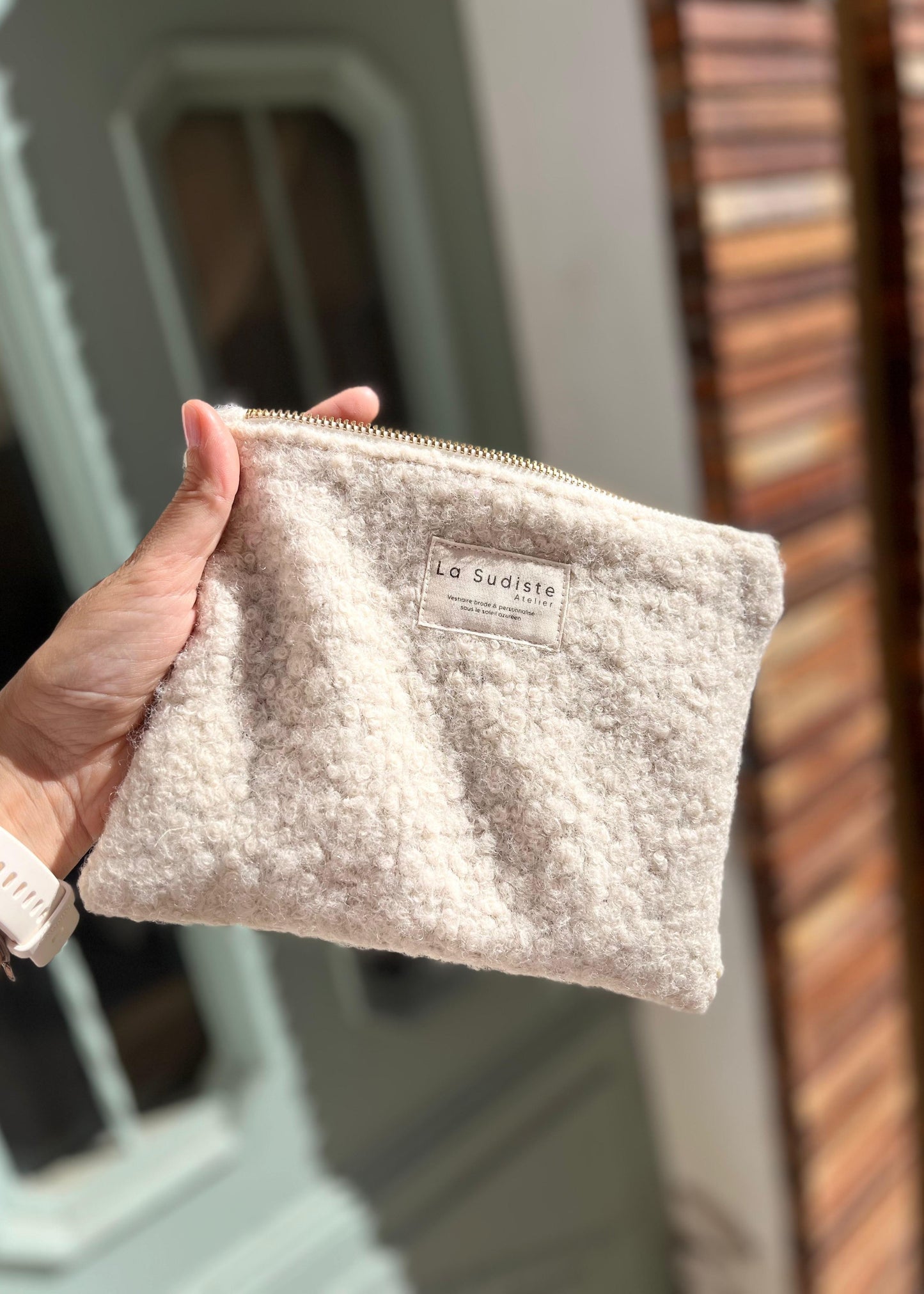 pochette louise petit format moumoute écru