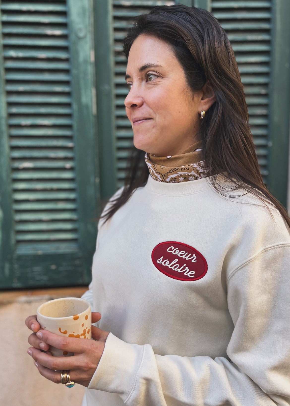 sweat-shirt coeur solaire