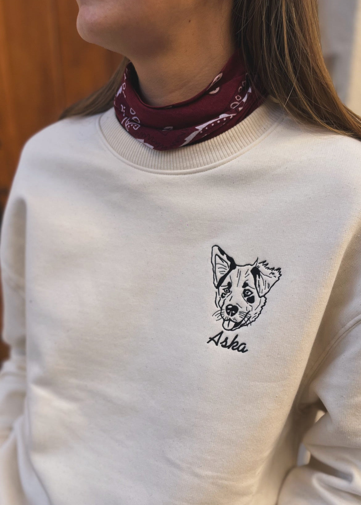 sweat-shirt matisse brode ton compagnon à quatre pattes