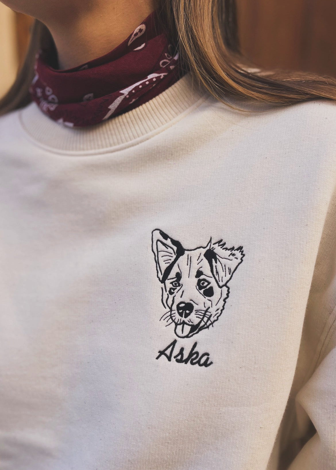 sweat-shirt matisse brode ton compagnon quatre pattes 2