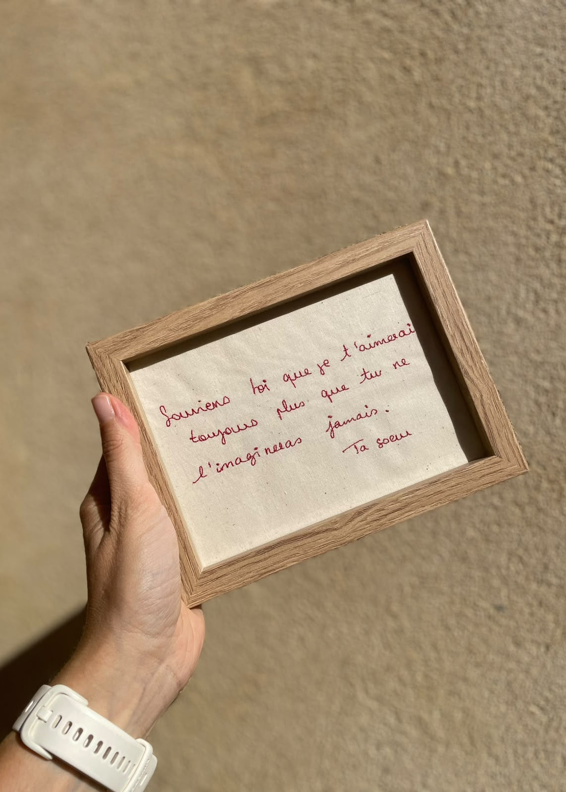 texte à broder