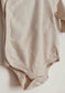 Body kimono Camille beige personnalisé broderie boutons pressions sans nickel